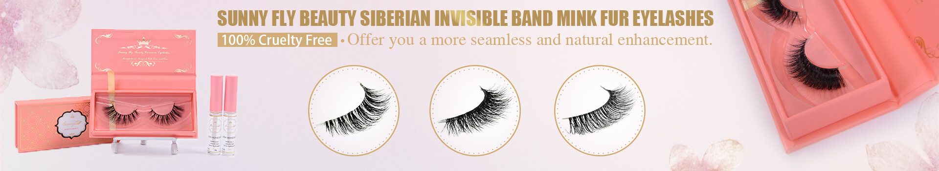 Invisible Band Mink Lashes MT19